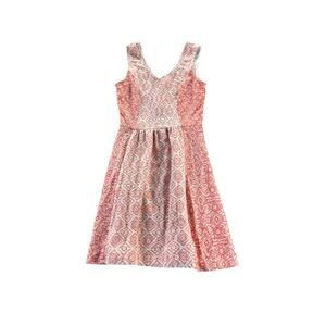 Rewind Girls Pink Aztec Print Button-Back Sleeveless Mini Dress Size Small